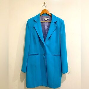Vintage 90’s silk blue long jacket